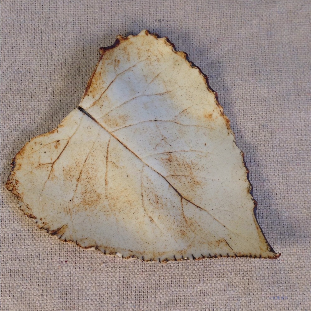Handmade New England Artist Leaf Trinket Dish